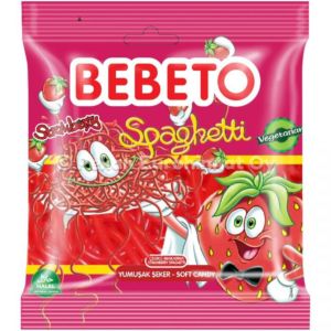 Bebeto Spaghetti Strawberry Karkki 12x80g